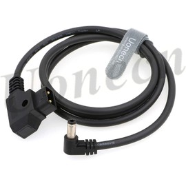 Uonecn 1M Right Angle DC to Dtap Power Cable 12V 2.1mm for KiPRO LCD Monitors Lectrosonic Lowel Blender LED Power Tap-Lectro Devices
