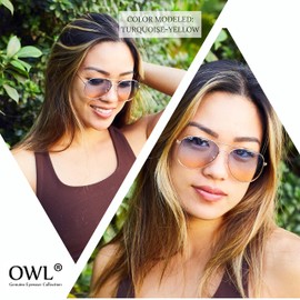 OWL 12 Pack Aviator Sunglasses, Metal Gold, Silver, Black Frame, Colored Mirror Lens, UV400 Protection, Unisex Adults, Classic Aviator Style