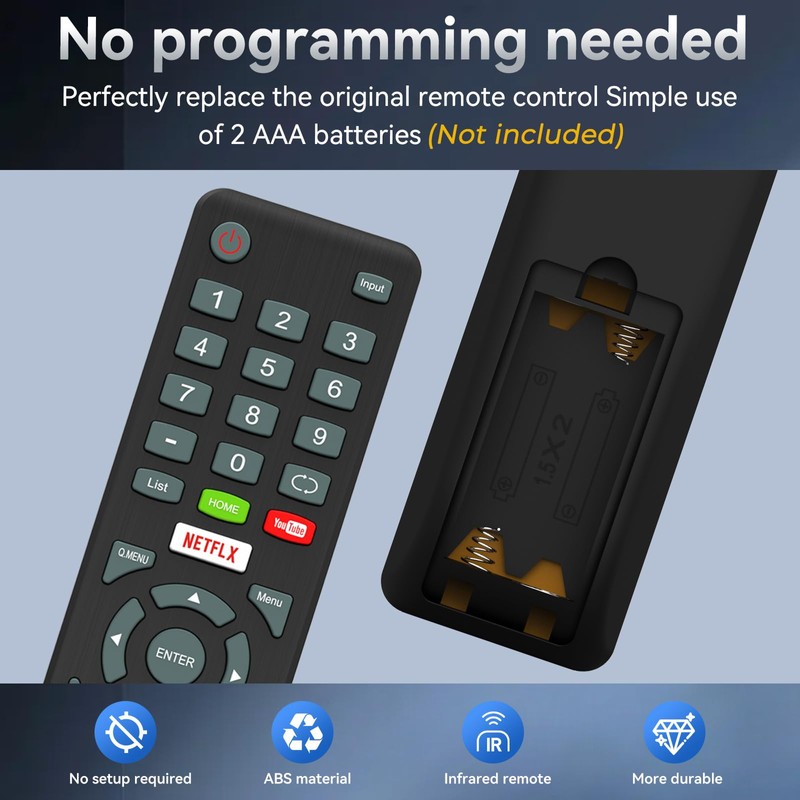 New Replacement Element TV Remote Control for Element Smart TV