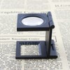 10X 28mm Mini Three-Folding Magnifier Zinc Alloy Loupe Pocket Reading
