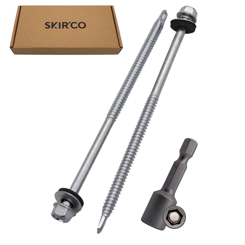 SKIR'CO Pack of 20 Galvanised Roofing Screws 6.3 x 140