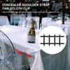 6pcs Hidden Strap Tablecloth Clips, Tablecloth Secure Straps Under Table