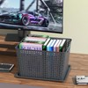 Taysisiter 20 Quart Tall Plastic Weave Storage Basket Bin with