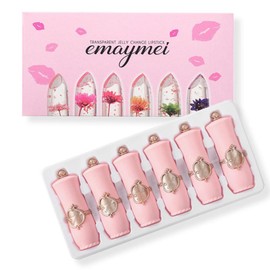 HIKOAN Flower Jelly Lip Balm Set Temperature Color Changing Lipstick Long-Lasting Moisturising Cream Lips Makeup Set Lip Care Daily Use