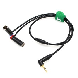 HangTon Audio Cable for Rode Wireless GO to Canon C70 BMPCC 4K BMCC 6K Camera, 3.5mm 1/8" to TA3M Mini XLR 3-pin 2-Channel 20"