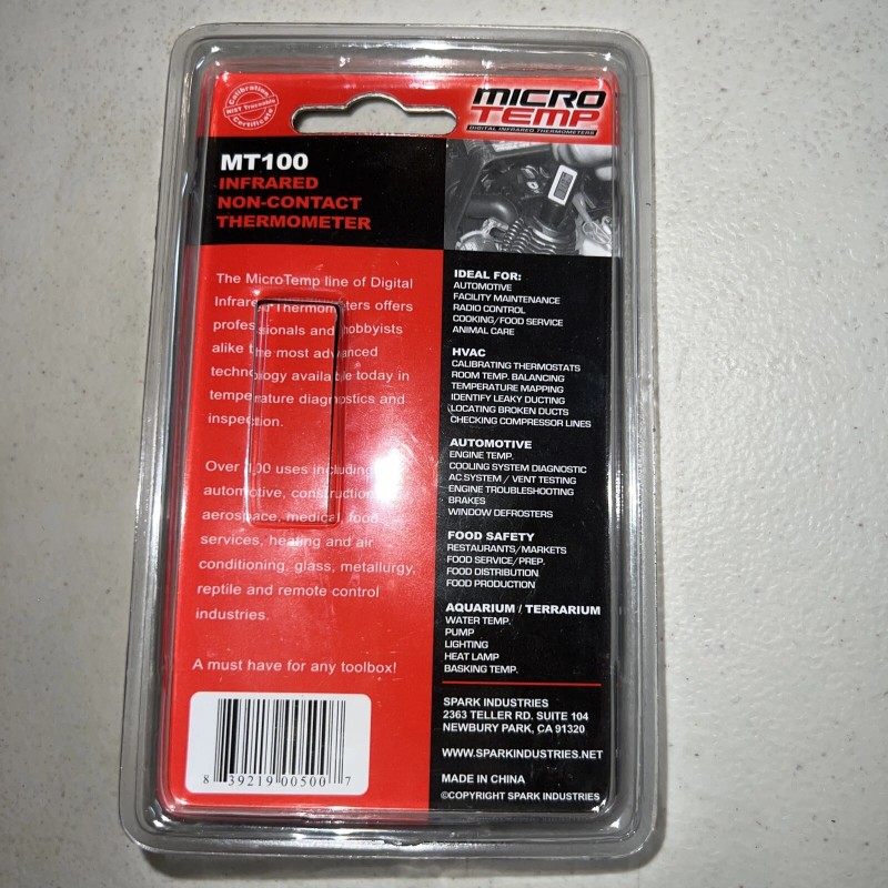 Microtemp Micro Temp Digital Infrared Thermometers MT-100 Outboard FACTORY SEALED