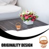 TOVINANNA 6pcs Miniature Woven Baskets with Handles Tiny Flower Baskets