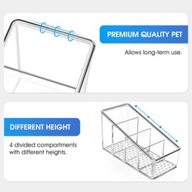 MaxGear Remote Control Holder Clear TV Remote control Storage Organizer Small Plastic Caddy for Home, 1 Pack