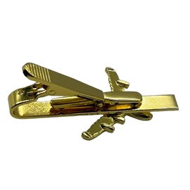 Generic GOLD AIRPLANE 747 Tie Bar Pilot Tie Clip Airlines Plane Flying Pilot 50mm 3D Craft