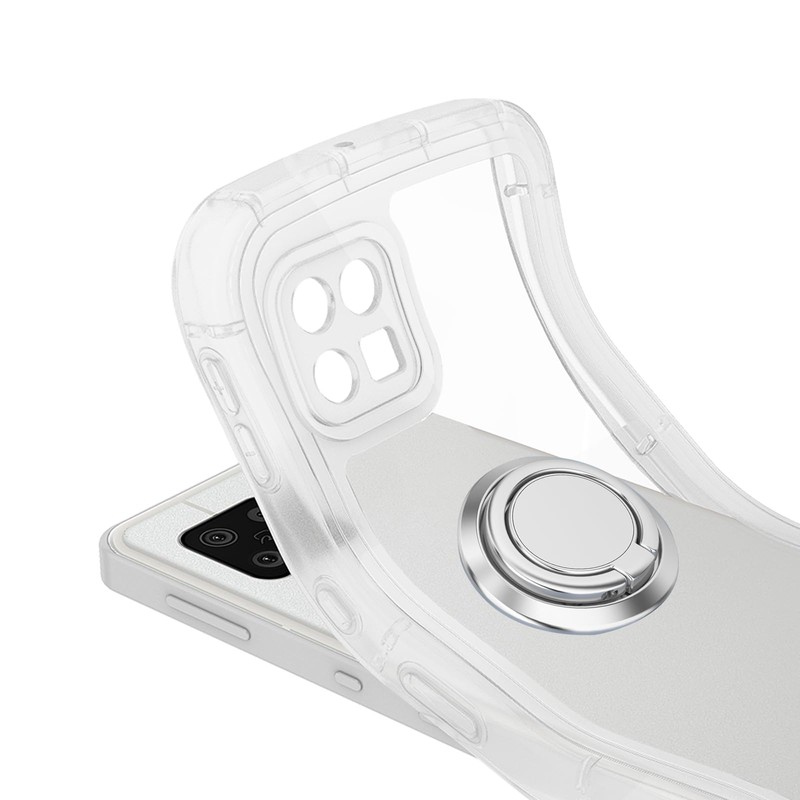 AQUOS sense6 sense6s ケース クリア ウェーブ リング付き SH-54B SHG05 SH-RM19