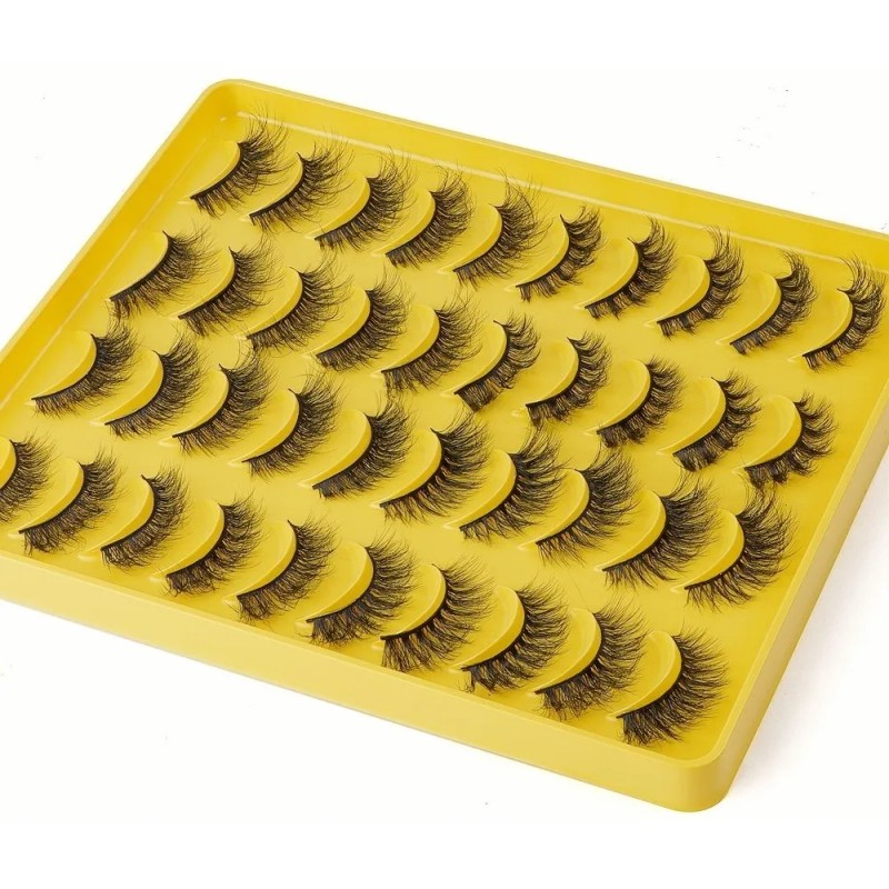 20 Pares De Pestañas Postizas 3d Mixtas Visón Hecho Mano