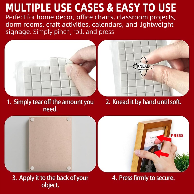 VIKOS Products Reusable Sticky Tack for Wall Hanging – Removable