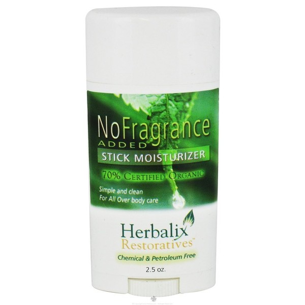 Herbalix Restoratives Organic No Added Fragrance Stick Moisturizer- 70% Certified Organic