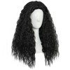 Long Curly Black Wigs Men Women Long Black Wig Rocker