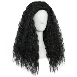 Long Curly Black Wigs Men Women Long Black Wig Rocker Coasplay Wigs