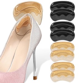 YINGLUBEN 4 Pairs Heel Cushions for Back of Heel, Cushion Grip, Anti-slip Heel Protectors, Heel Pads for Shoes Women, Gel Heel Cushion for Loose Shoes Too Big, Heel Grips for Blister Prevention