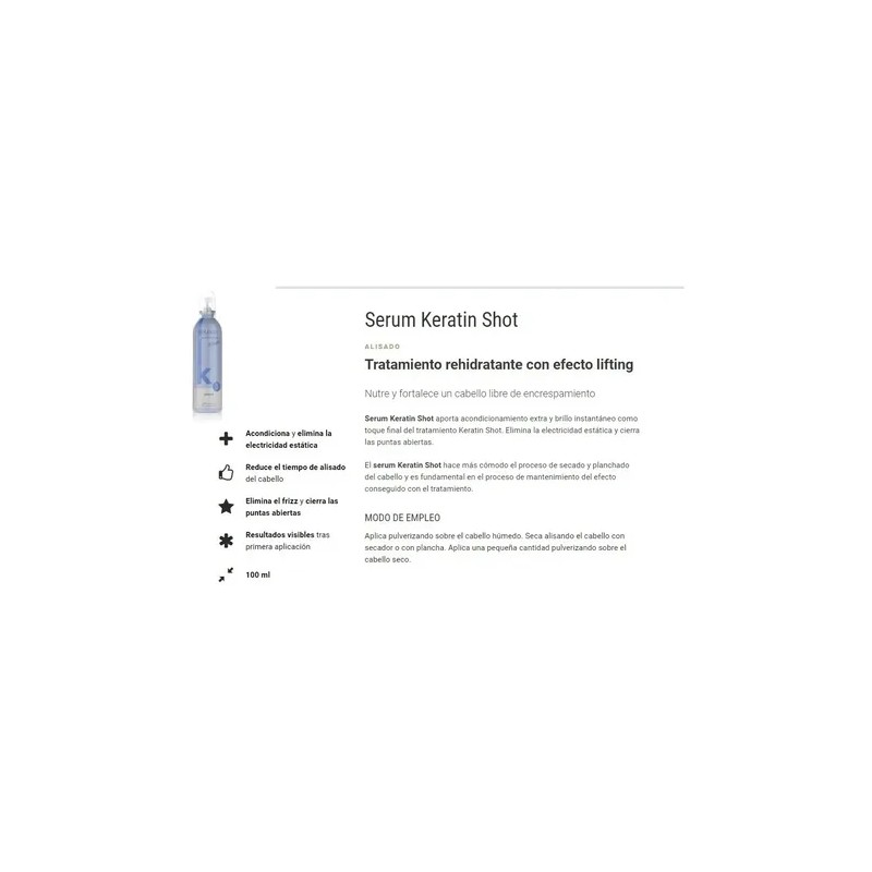 Salerm Keratin Shot Serum 100ml Alisador