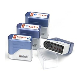 DESKMATE 0273660 Dual Colour PRE-Inked Office Stamp, Copy Blue,RED