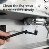 Watchget Espresso Machine Brushes Nylon Bristle Brushes Double Use with