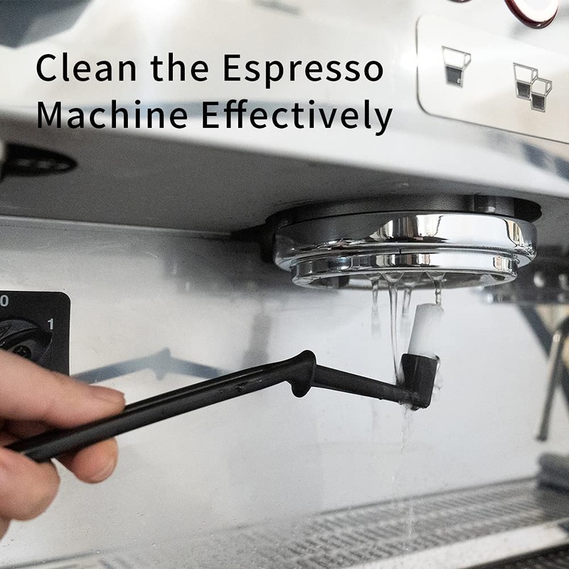 Watchget Espresso Machine Brushes Nylon Bristle Brushes Double Use with