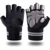 Weight Lifting Gym Workout Gloves Half Finger with Wrist Wrap