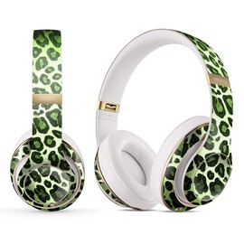 DesignSkinz - Compatible with Beats Pill Plus - Skin Decal Protective Scratch Resistant Vinyl Wrap - Vibrant Green Leopard Print