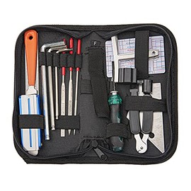 25Pcs Yootones Guitar Repairing Maintenance Tool with Kit String Action Ruler Gauge Measuring Tool Hex Wrench Set Files Fingerboard Guard Understring Radius Gauges Guitar Fret Rocker Leveling