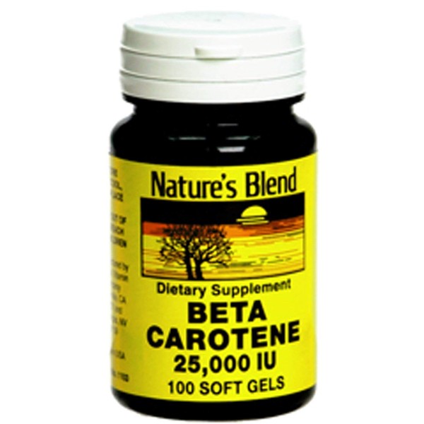 Nature's Blend Beta Carotene 25,000 IU 100 Softgels