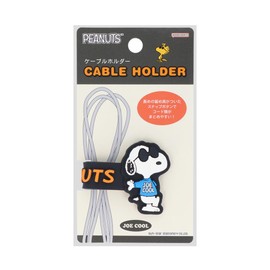 Sunstar Stationery Snoopy Cable Holder Snap Peanuts Petit Collection Joe Cool S8103518