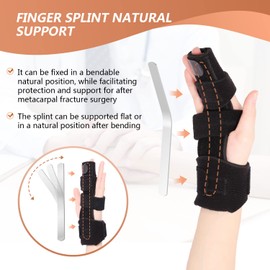 Scurnhau Férula de Dedo En Gatillo para 2 Dedos Férulas de Dedo Reversibles para Dedo En Mazo Artritis de Dedo Roto Fractura Metacarpiana Soporte de Mano con Soporte para Dedos Inmovilizador de Articu