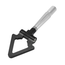 X AUTOHAUX Bahnrennen Auto Anschrauben Abschlepphaken Trailer Dreieck Ring Schwarz M24x3,0