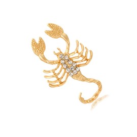 vmcoatdu 12 Constellations Scorpio Pin Inlaid Rhinestone Brooch Metal Revivalism Style Souvenir Badge for Hat Clothes Backpack (Scorpio（Oct 23-Nov 21）)