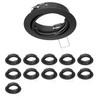 ledscom.de Fere Ceiling Mounting Frame Round Swivelling Matt Black Pack