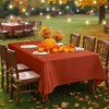 Fitable 2 Pack Faux Linen Fall Tablecloths, Wrinkle Proof Fabric
