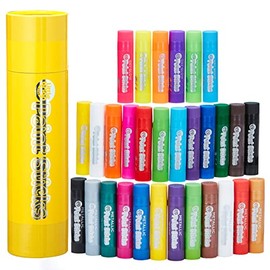 Little Brian 30 Pack Paint Sticks Storage Tube, Yellow