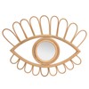 Rattan Eye Wall Mirror Hand Woven Innovative Art Dressing Makeup