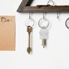 Pack of 2 Metal Key Rings with House, Silver Small