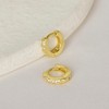 Lansora Cubic Zirconia Pave Cz Hoop Earrings Huggie Tiny Mini