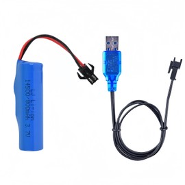 3.7V 800mah 5C Li-ion Battery SM-2P Plug with USB Chargers for Double Sided RC Stunt Car Tumbling Amphibious RC Car