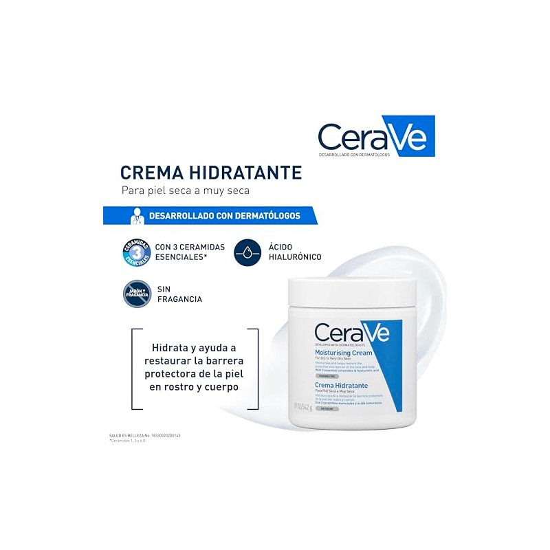 CeraVe Crema Hidratante en Tarro Piel Seca a muy Seca