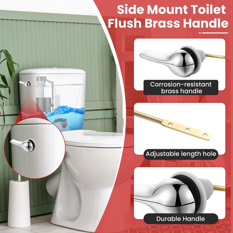 Saillong Universal Toilet Flusher Replacement Kit, Fill Valve, 2-Inch Flapper,