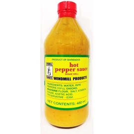Bajan Windmill Barbados Hot Yellow Pepper Sauce - 480ml/17 oz