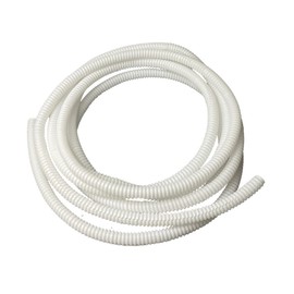 White Conduit Split Plastic Flexible Cable Tidy Solution Tube Trunking 6.2mm - 4m