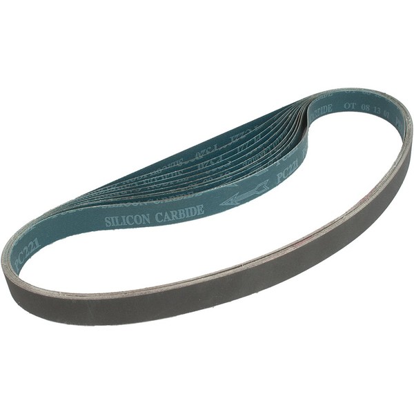 1 x 42 800 Grit 10 Pack - Silicon Carbide Sanding Belts