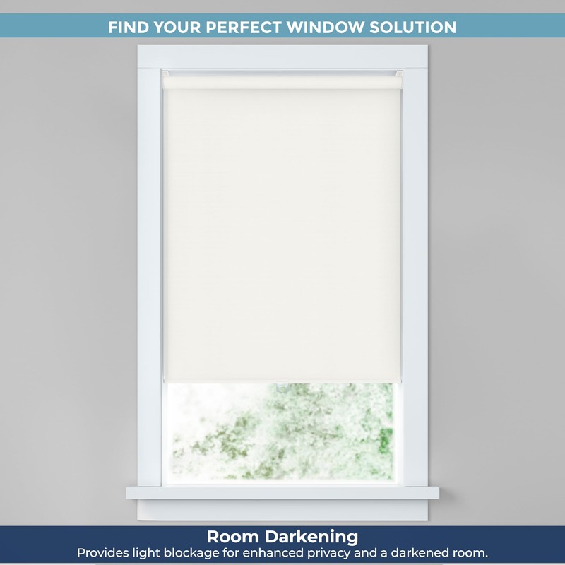 LEVOLOR Basics Cordless Fabric Roller Shade, Easy to Install Blackout