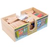ORBRIUM 52 Pcs Deluxe Wooden Train Set with Wooden Storage
