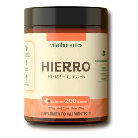 Hierro + Vitamina C | 200 Capsulas | Vitalbotanics