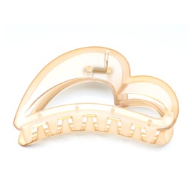 Large Orange Plastic Hair Clip Beautiful Women's Hair Clip Love Headdress Elegant Hair Accessory 1 Piece (10 cm x 5.4 cm, Orange)