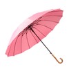 ThreeH Bamboo Stick Umbrella Auto Open Solid Color Fashionable and