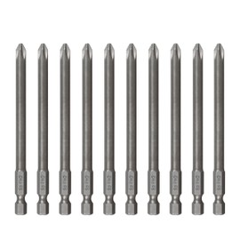 Phillips Cross Slot PH2#2 Long Screwdriver Bit,1/4 Inch Hex Shank 4 Inch/100 mm Length S2 Steel with Magnetic for Power Screwdriver Drill Impact Driver(10Pcs）
